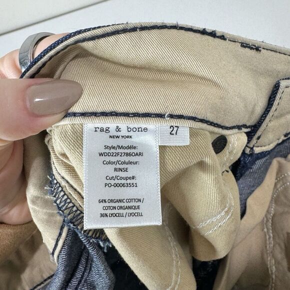 Rag & Bone Womens Jeans 27 Blue Logan Mid-Rise Wide Button Fly Denim Trouser - Picture 13 of 14